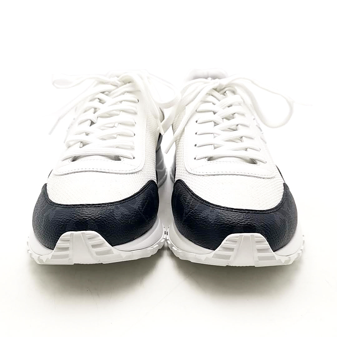 送料無料 美品 ルイヴィトン 靴 スニーカー ローカット MS0210 ランアウェイ ライン 8 27cm相当 白系 黒系 メンズの画像2