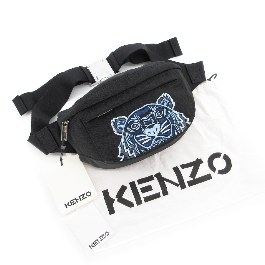 送料無料 新品 未使用 ケンゾー KENZO ベルトバッグ ウエストバッグ ボディバッグ ミニタイガー ブラック