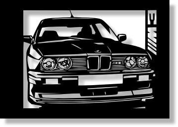BMW E30 M3 SPORTS EVOLUTIONの切り絵　(2)【A4サイズ】[C4-002]_画像1