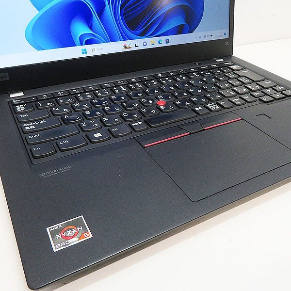 ▽Lenovo ThinkPad X13 Gen1(20UG)AMD Ryzen 5 PRO-4650U/8GB/SSD256GB(M.2)/Win11Pro/Wi-Fi/WEBカメラ/Bluetooth ACアダプー付属_画像2