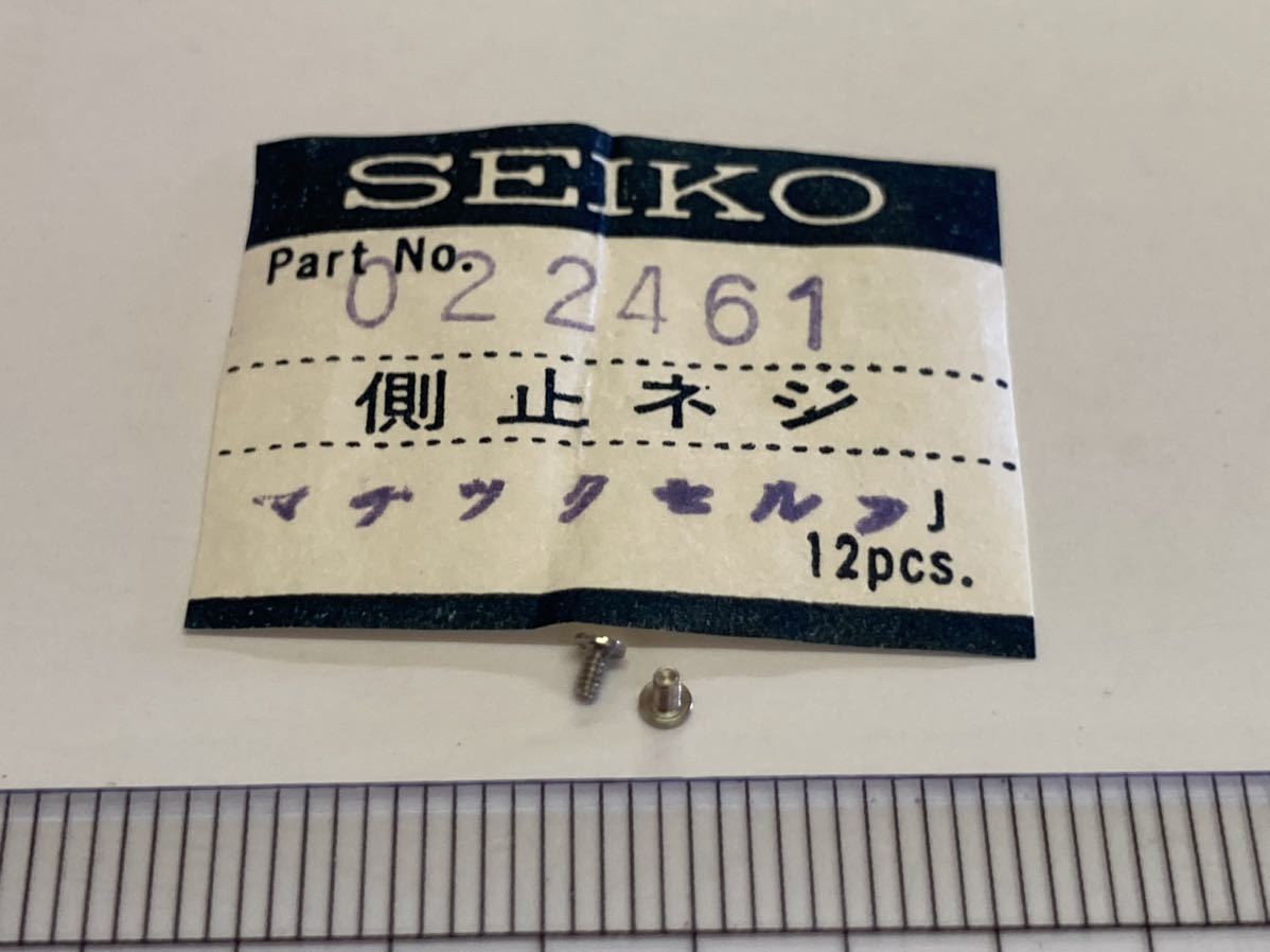 SEIKO セイコー 022461 側止めネジ 2個 新品2 未使用品 長期保管品 デッドストック 機械式時計 ネジ マチックセルフ ロードマーベル 5740A_画像1