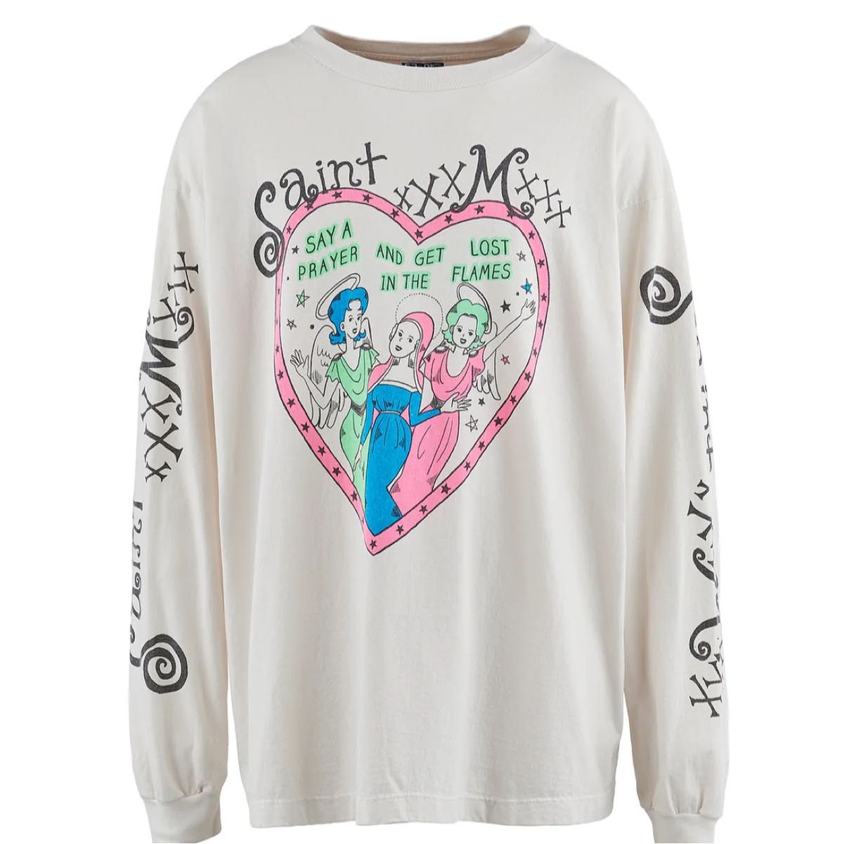 24ss SAINT M×××××× LS TEE PINK HEART セントマイケル 少年 24ss SAINT M×××××× LS TEE PINK HEART セントマイケル 少年