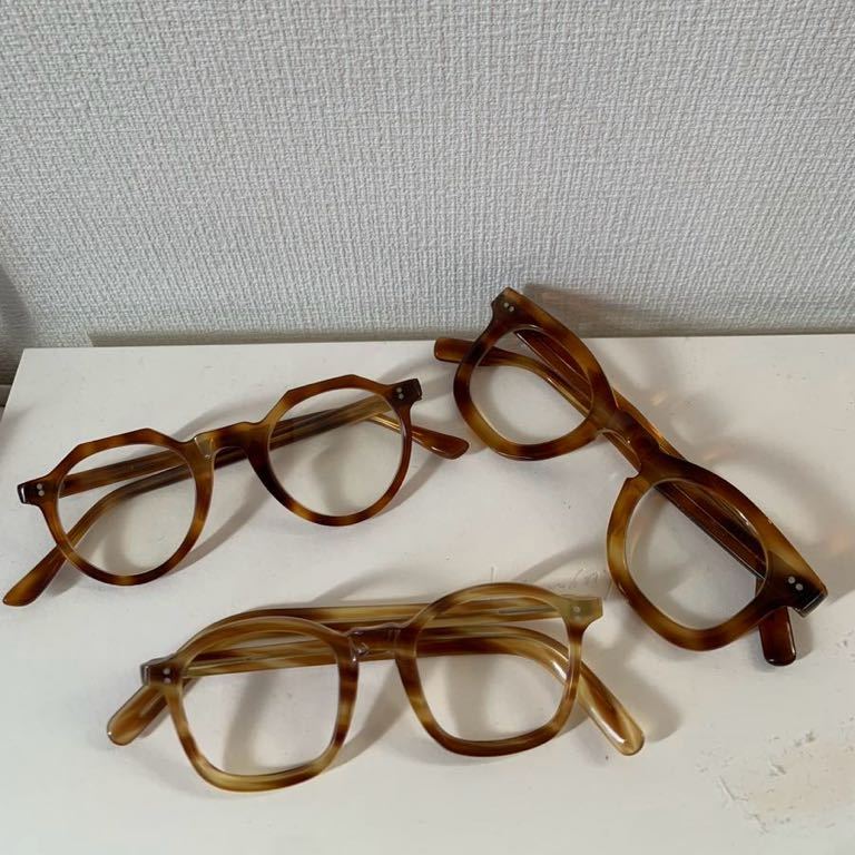 【special】 40s 50s vintage frame france フレームフランス 3本まとめ売り パリジャン　ウェリントン　 クラウンパント LESCA guepard