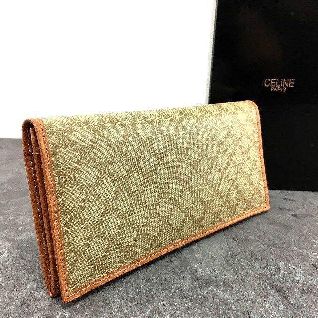 ☆送料無料☆ 未使用品 CELINE 長財布 マカダム柄 ヴィンテージウォレット 箱付き 140