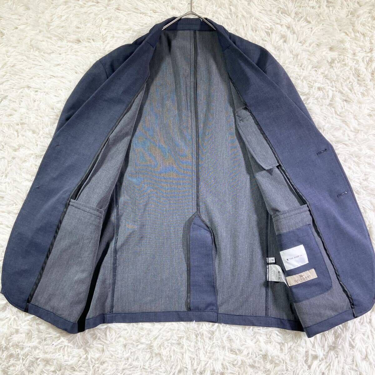 【希少】TAKEO KIKUCH タケオキクチ TK テーラードジャケット アンコンジャケット DELEGANT ネイビー 紺色 伸縮性 ストレッチ Mサイズの画像3