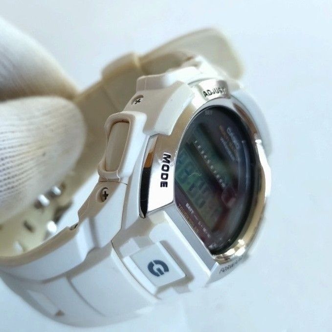 CASIO G-SHOCK タフソーラー デジタル メンズ　腕時計　ホワイト　電波ソーラー