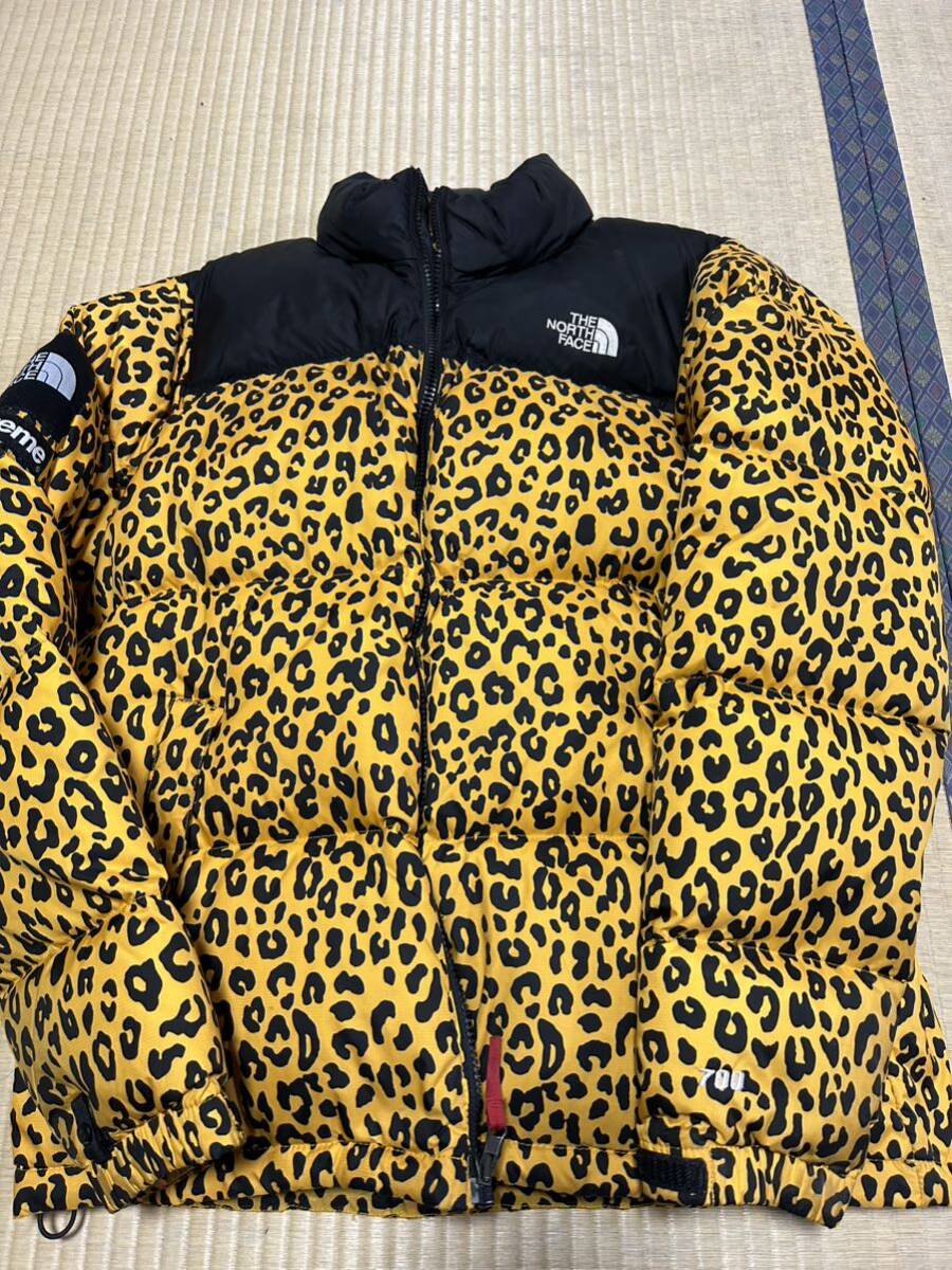 Supreme The North Face Leopard Nuptseシュプリーム ノースフェイス ヌプシダウンジャケット レオパード 黄色 yellow_画像1