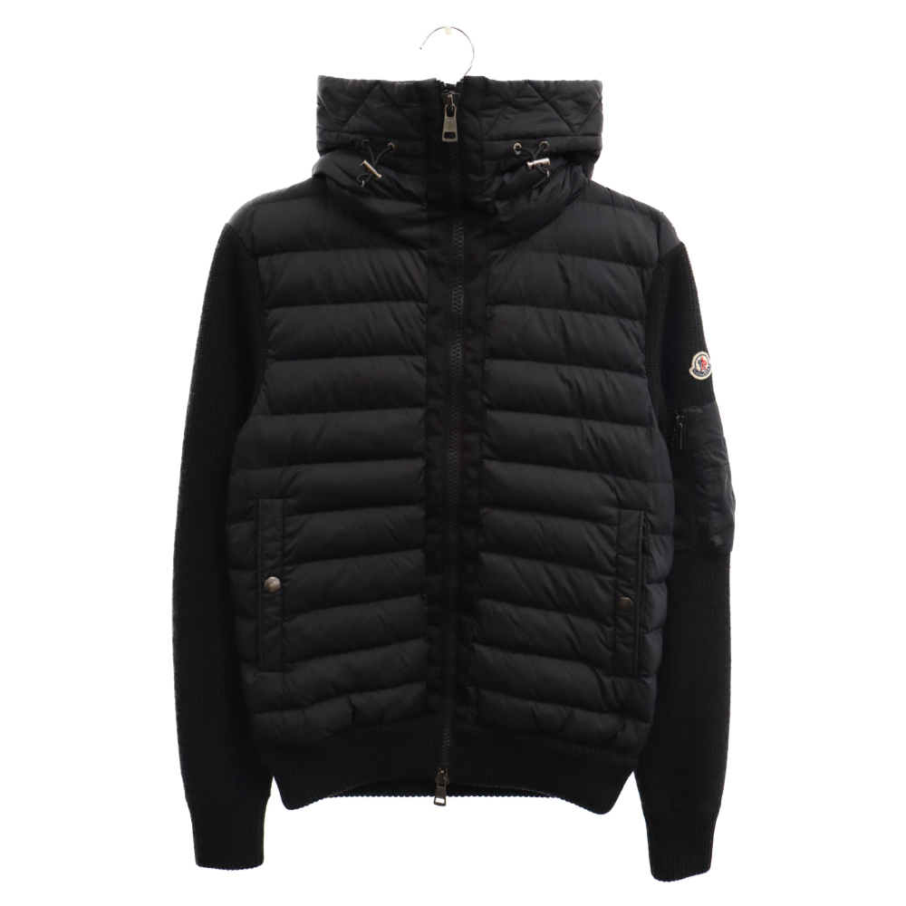 MONCLER モンクレール MAGLIONE TRICOT CARDIGAN 袖ニット 切り返し ダウンジャケット C20919402800 94789 ブラック