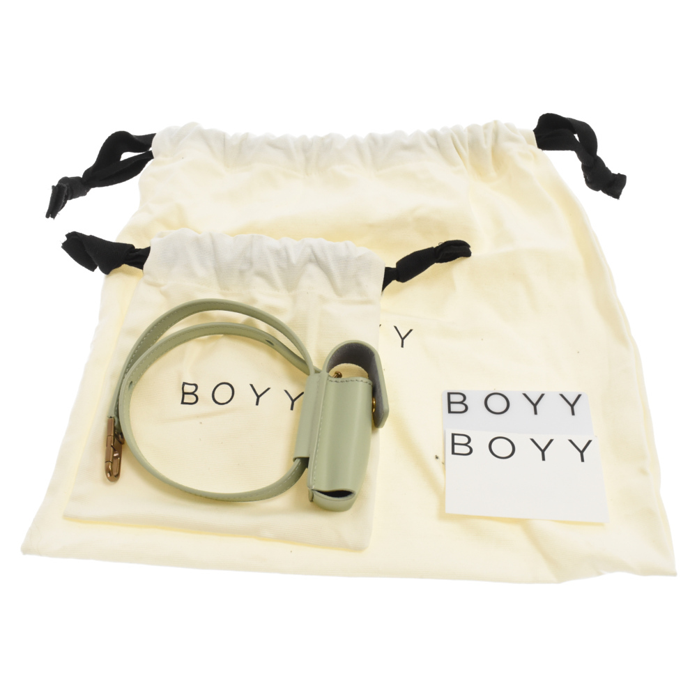 BOYY ボーイ Pouchette Buckle shoulder bag バックルポシェット レザークラッチハンドバッグ 2WAY グリーン_画像6