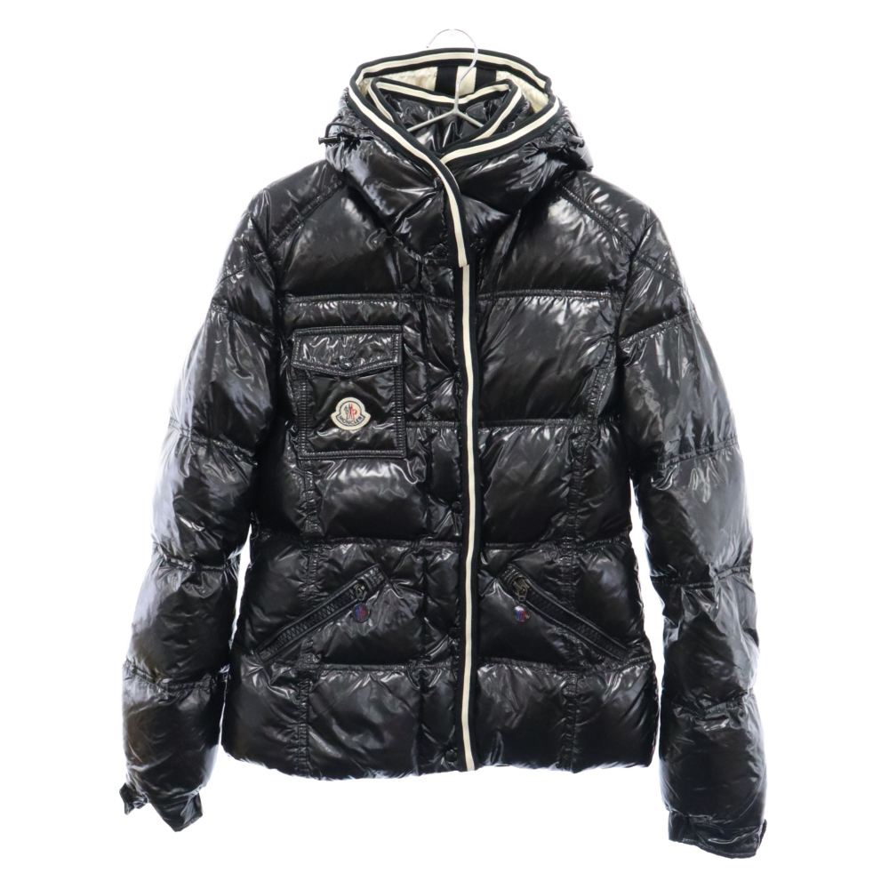 MONCLER モンクレール QUINCY クインシー フード ナイロン ダウンジャケット ブラック レディース 45300