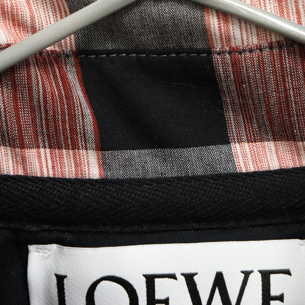 LOEWE Loewe 22AW quilt check f-ti- shirt jacket H526Y05W60 pink / black 