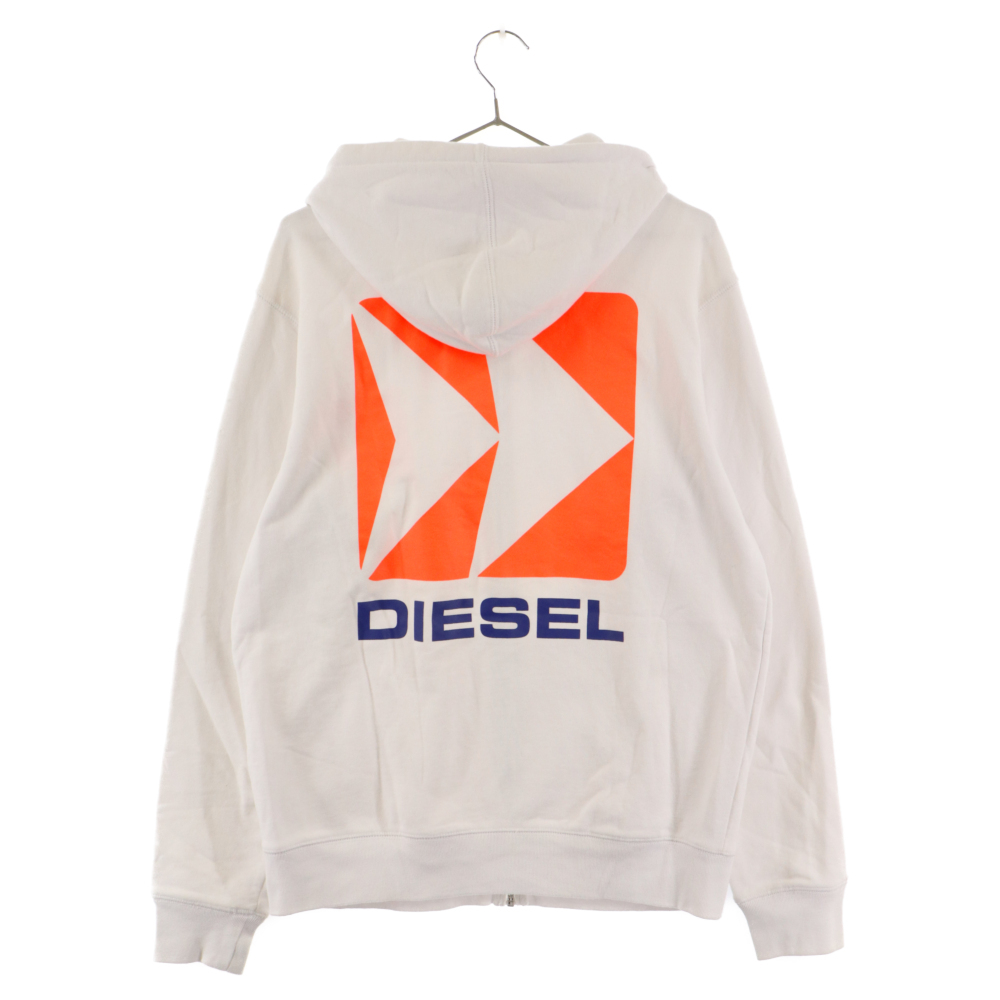 DIESEL ディーゼル バックプリント ジップアップ フーディープルオーバーパーカー 00SHG0-BMOWT-BRANDON-Z-0HAXD ホワイト_画像1