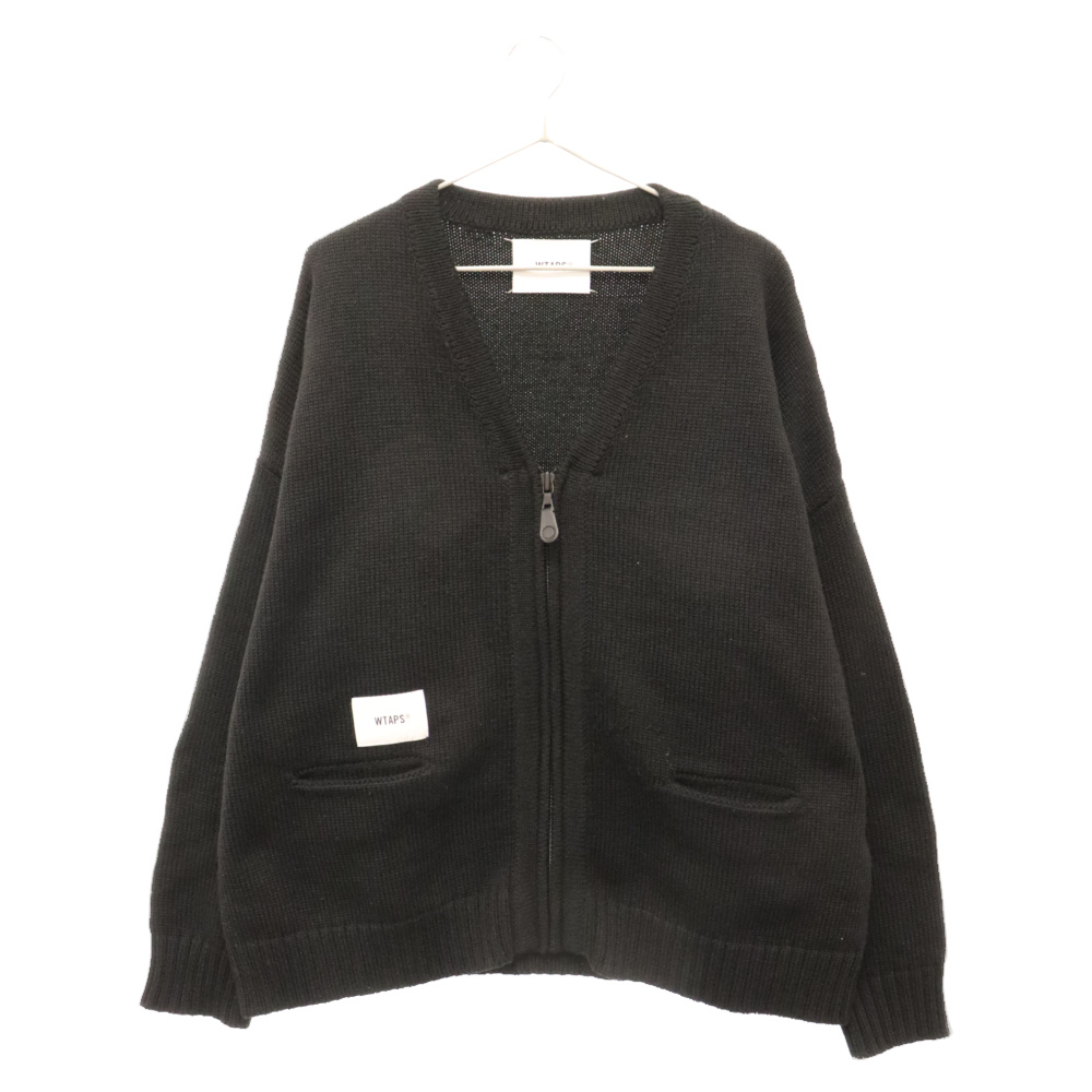 WTAPS ダブルタップス 21AW PALMER SWEATER ジップアップ カーディガン ブラック 212MADT-KNM01