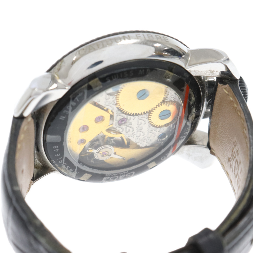 GaGa MILANO ガガミラノ MANUALE 48 マヌアーレ 自動巻き腕時計 ブラックの画像5