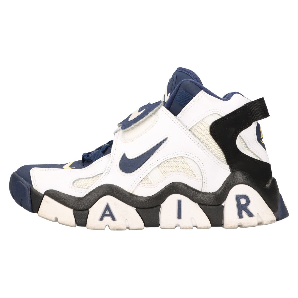 NIKE ナイキ AIR BARRAGE MID エアバラージ ミッド ハイカットスニーカー シューズ US6.5 /24.5cm AT7847-101 ホワイト/ネイビー_画像1