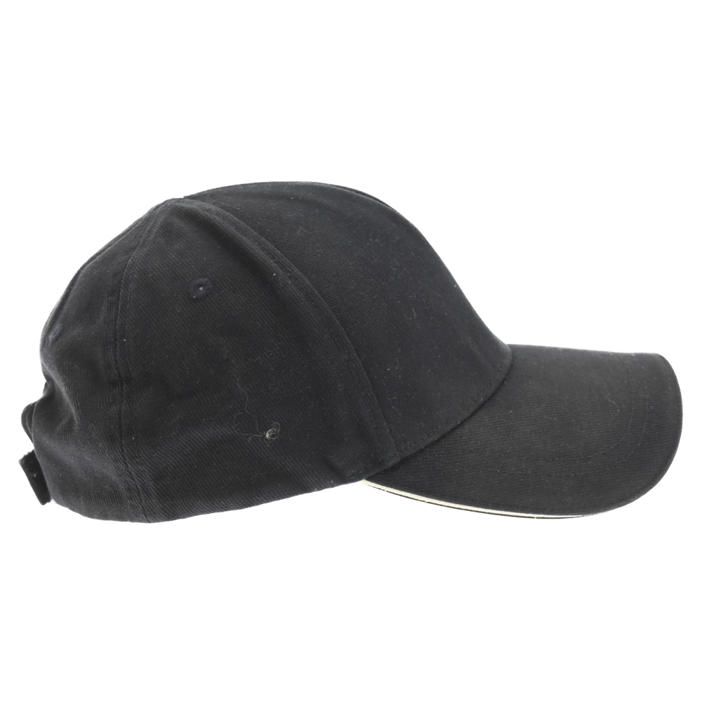 EMPORIO ARMANI エンポリオアルマーニ ロゴ刺繍 コットン 5PANEL CAP キャップ 帽子 ブラックの画像3