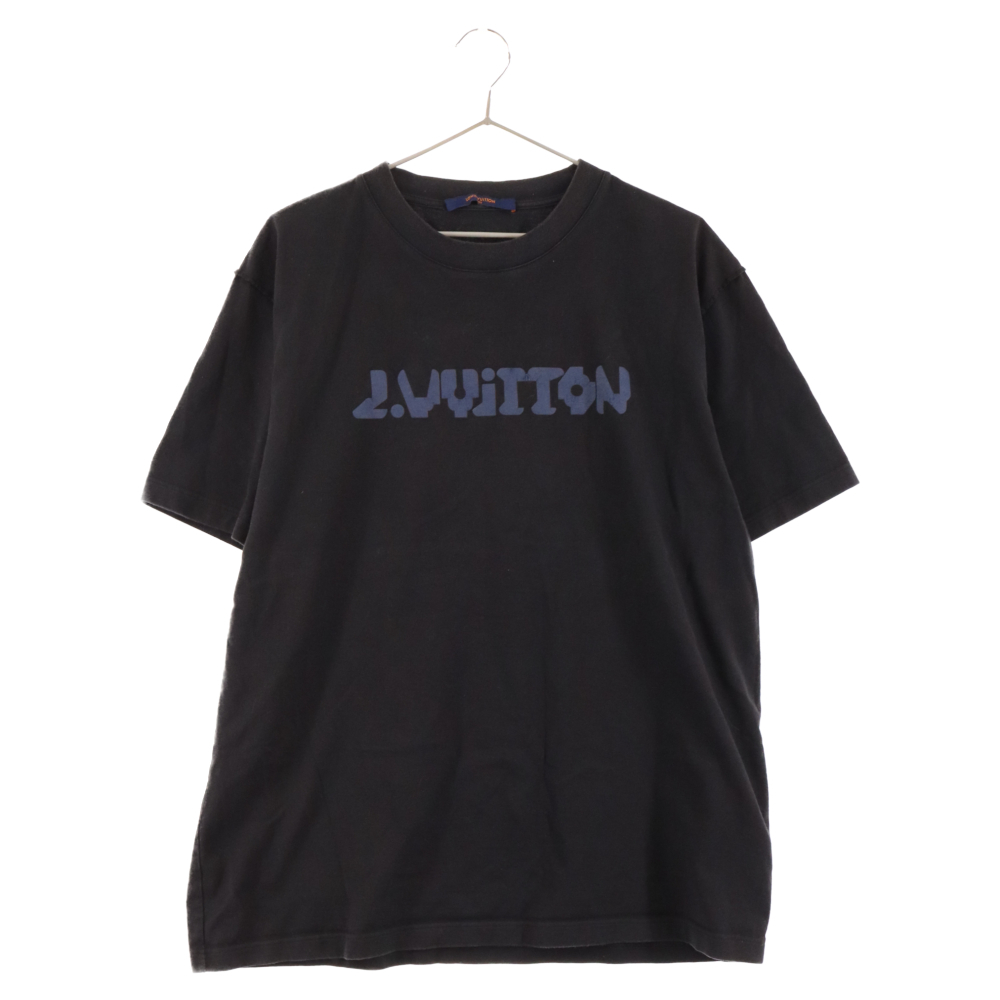 LOUIS VUITTON ルイヴィトン 22SS テルモヒートリアクティブプリントTシャツ半袖 カットソー RM221M ブラック