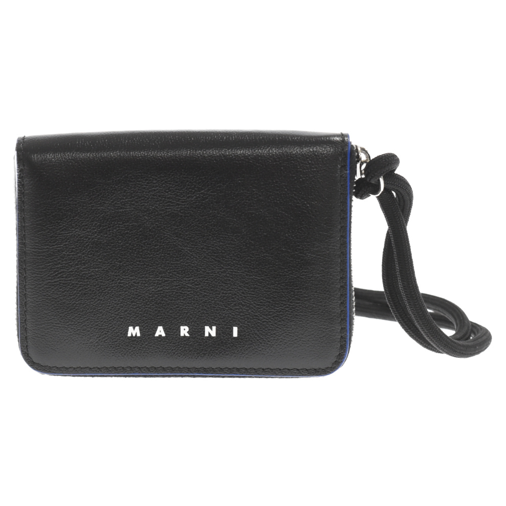 MARNI マルニ ラウンドファスナー コインケース カードケース 財布 ブラック PFMI0038U0