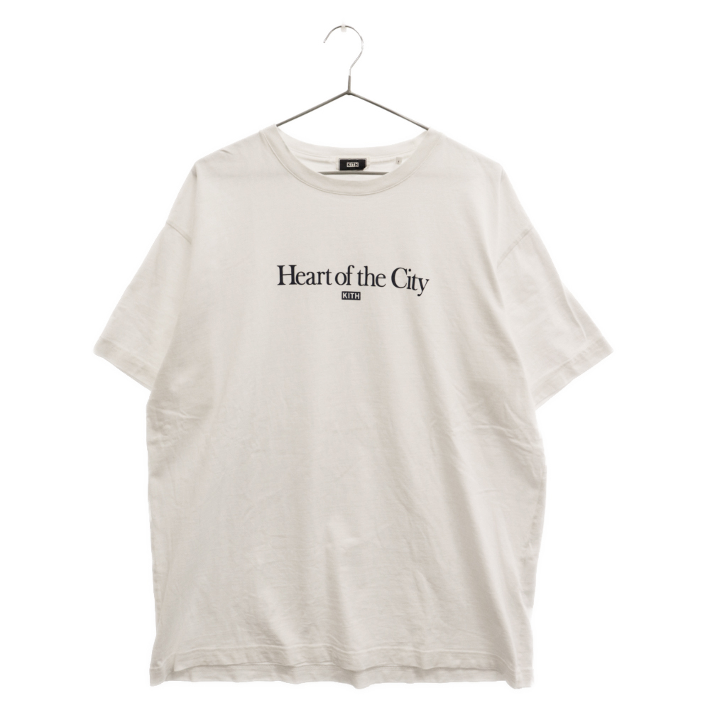 KITH キス Heart of the City Exclusive Tshirt フロントロゴプリント半袖Tシャツ ホワイト KHM030980