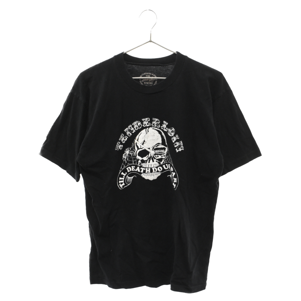 TENDERLOIN テンダーロイン T-TEE 5 TILL DEATH DO US PARTプリントクルーネック半袖Tシャツ ブラック_画像1