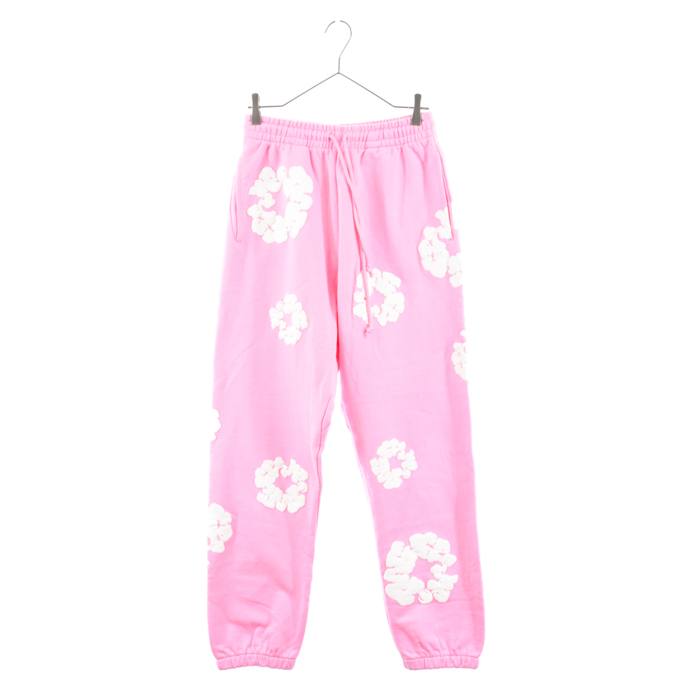 DENIM TEARS デニムティアーズ 23AW FLOWER PRINT SWEAT PANTS フラワープリント スウェットパンツ ピンク