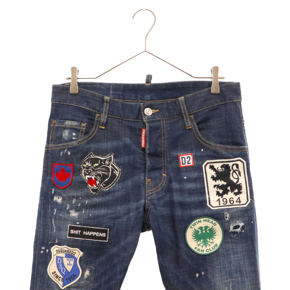 DSQUARED2 ディースクエアード 17SS Skater Patch Denim Pants S71LB038 スケーターパッチデニムパンツ インディゴの画像3