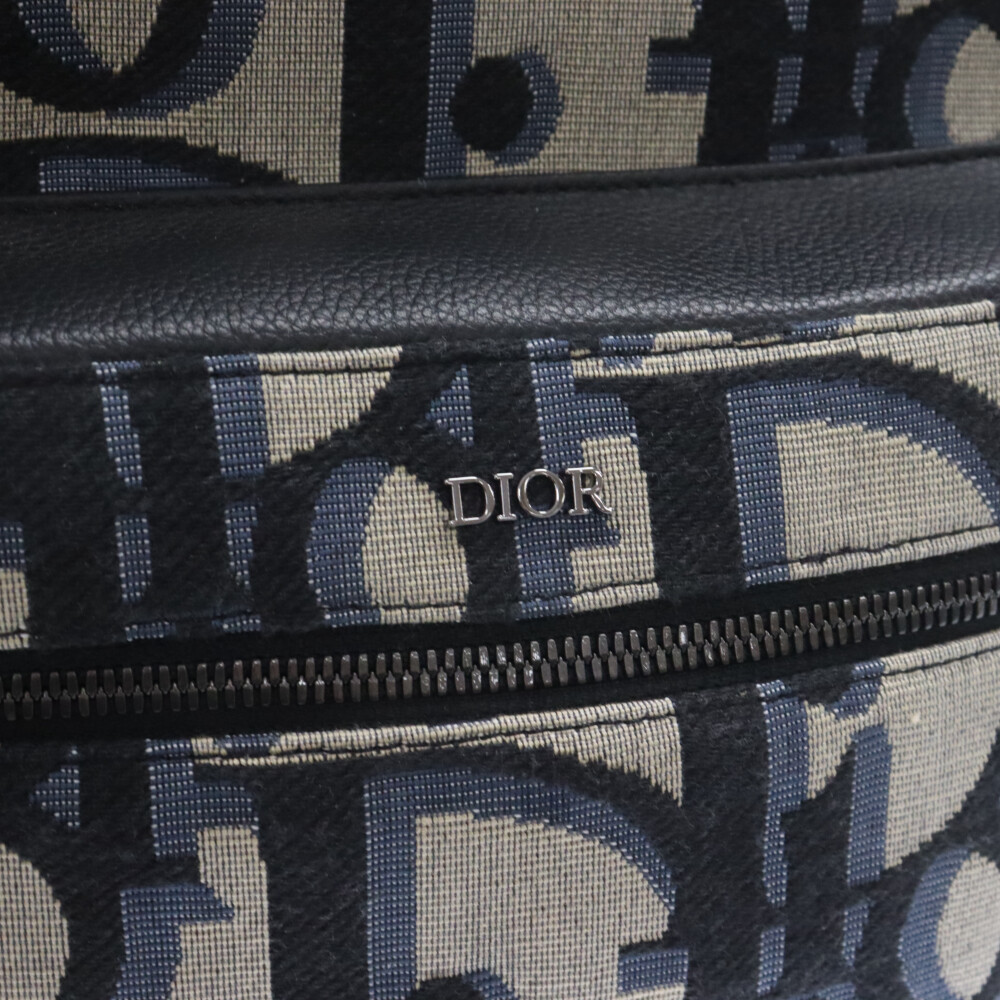 DIOR ディオール 24SS OBLIQUE RIDER BACKPACK マキシ オブリーク ライダー ジャカード バックパック ベージュ/ブラック 1ESBA088YXL_H27E_画像4