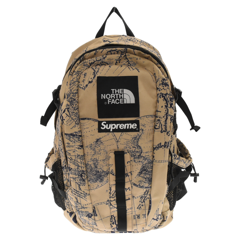 SUPREME シュプリーム 12SS ×THE NORTH FACE Hot Shot Backpack ホット ショット バッグパック マップ柄 ベージュ_画像1