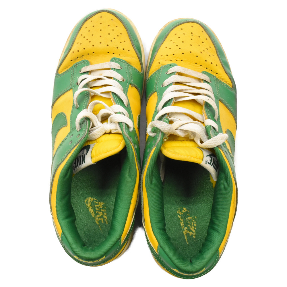 NIKE ナイキ 01年製 DUNK LOW BRAZIL ダンクローブラジル ローカットスニーカーシューズ グリーン/イエロー US8.5 624035-331_画像5