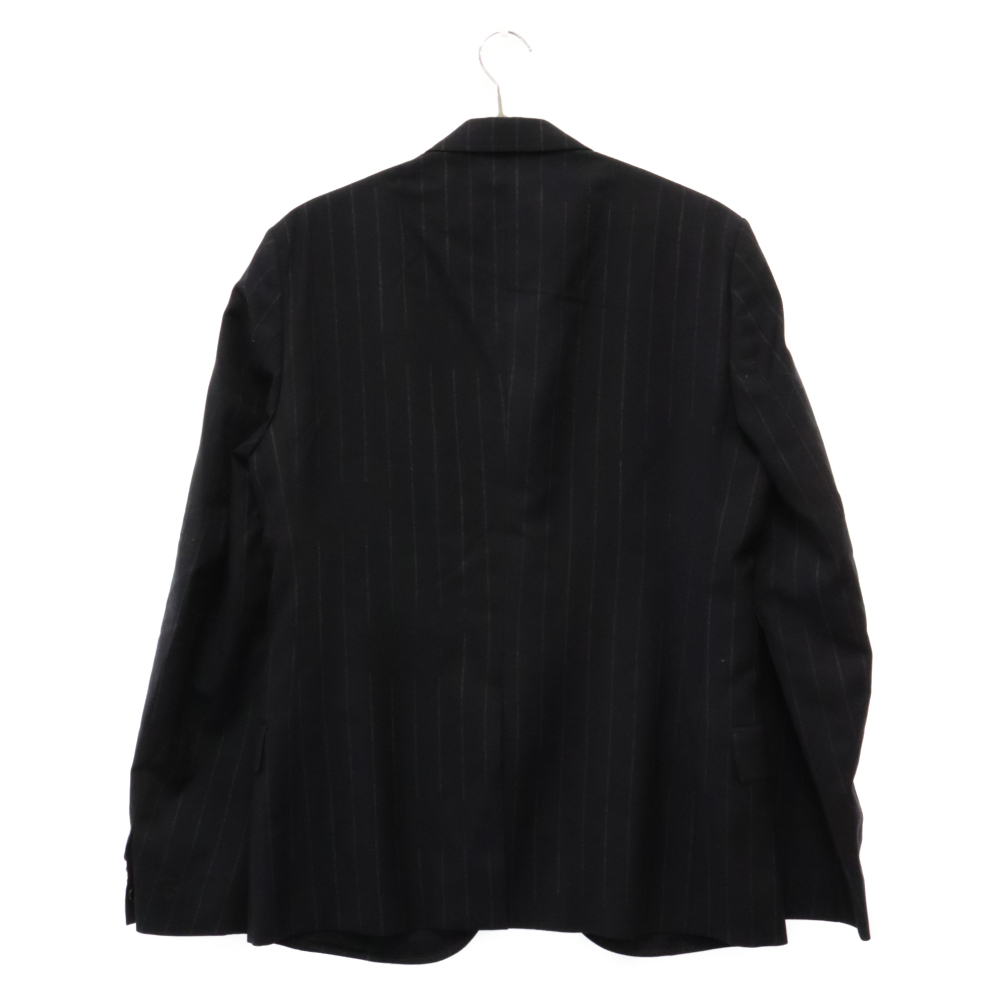 メゾンマルジェラ 17SS STRIPE SUIT JACKET S50BN0308 ダブルブレスト 2Bテーラードジャケット ストライプブレザー ダークネイビー_画像2