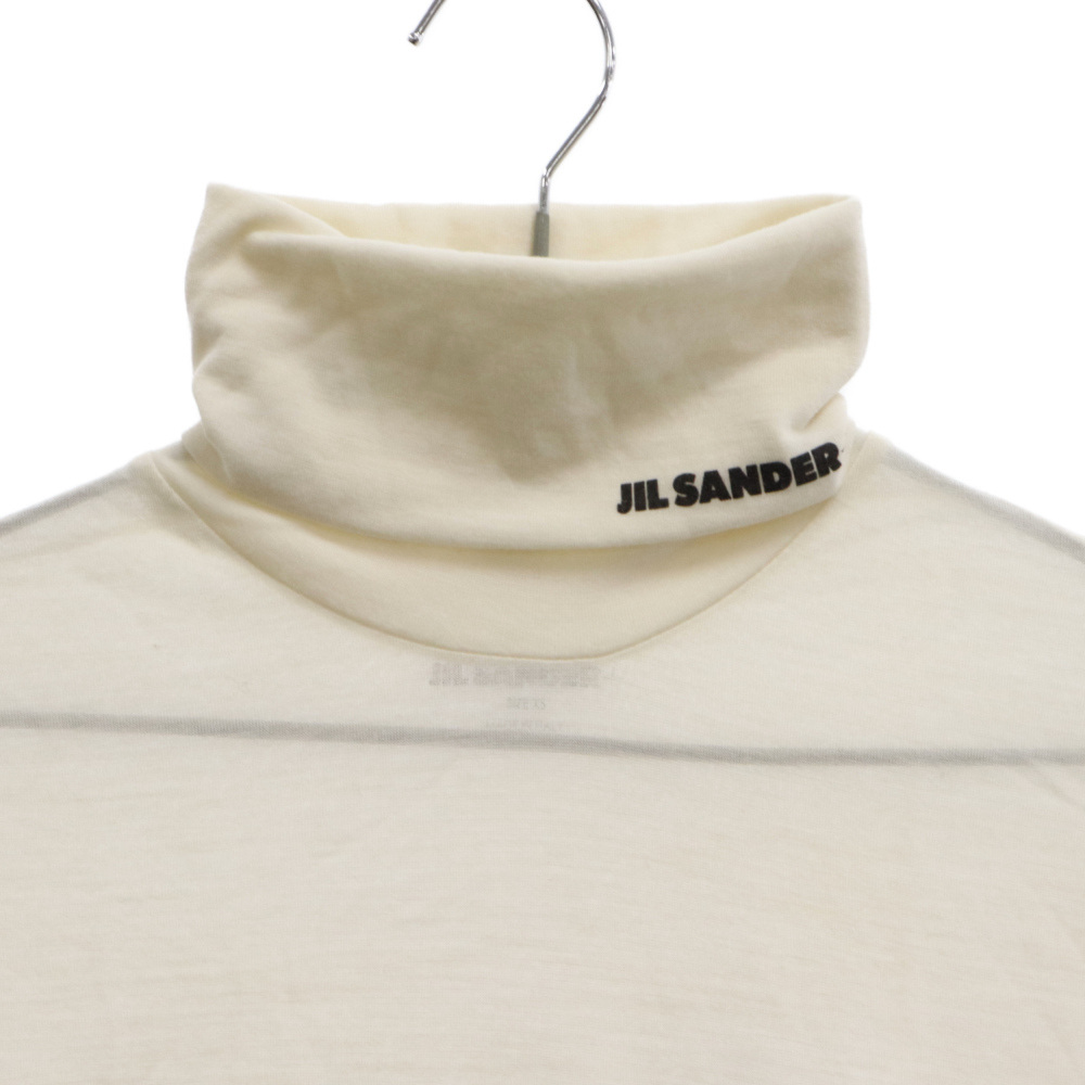 JIL SANDER ジルサンダー 22AW ロゴプリント タートルネック ニットセーター ベージュ J40GC0020_画像5