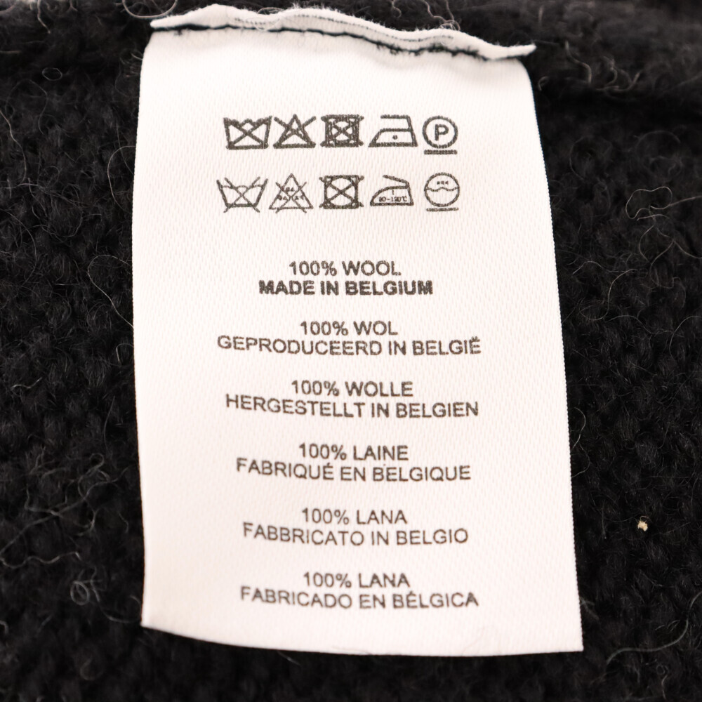 DRIES VAN NOTEN Dries Van Noten 22AW гибискус low gauge вязаный свитер черный / белый 