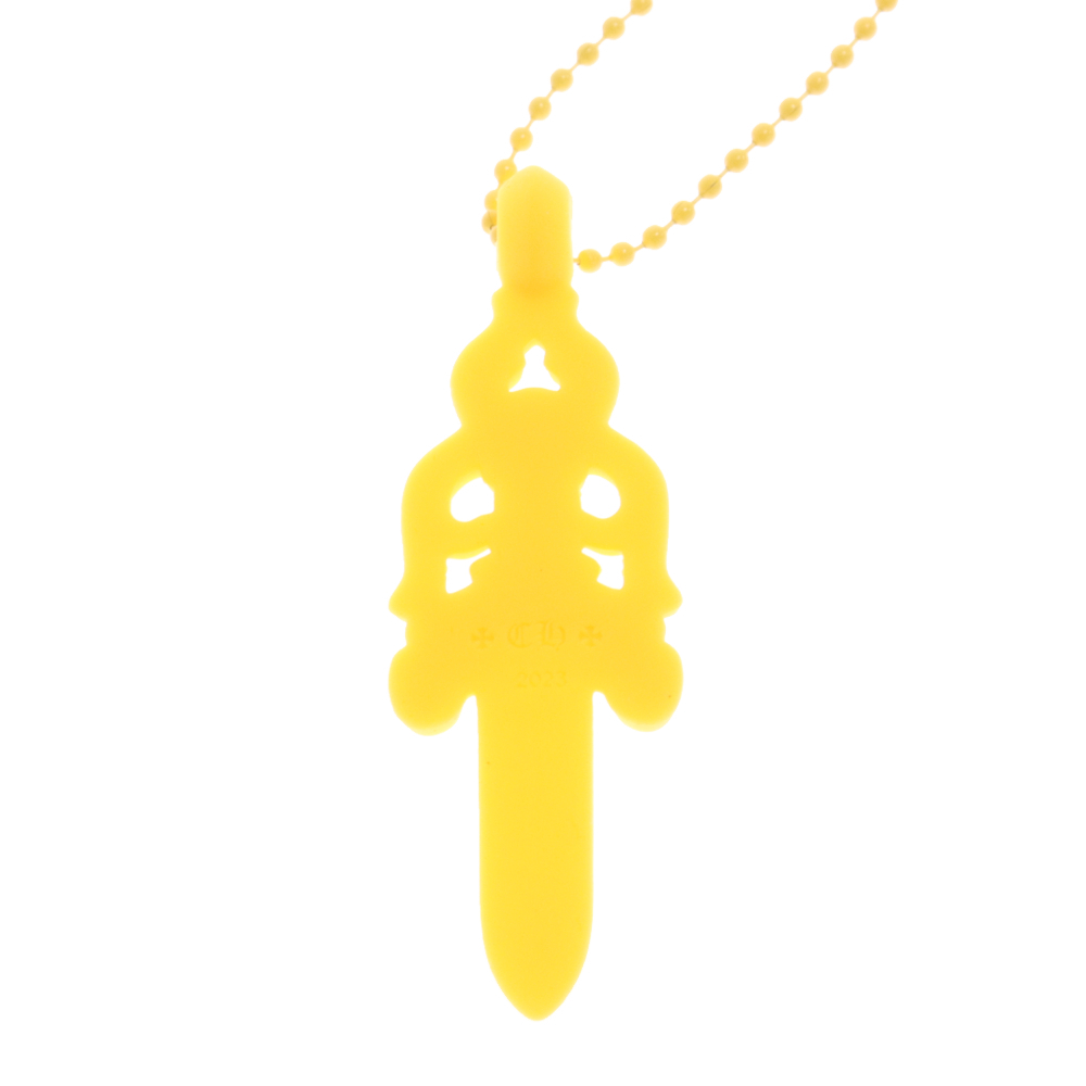 CHROME HEARTS クロムハーツ PENDANT DAGGER RUBBER ダガーペンダント シリコンラバーネックレス イエロー_画像3