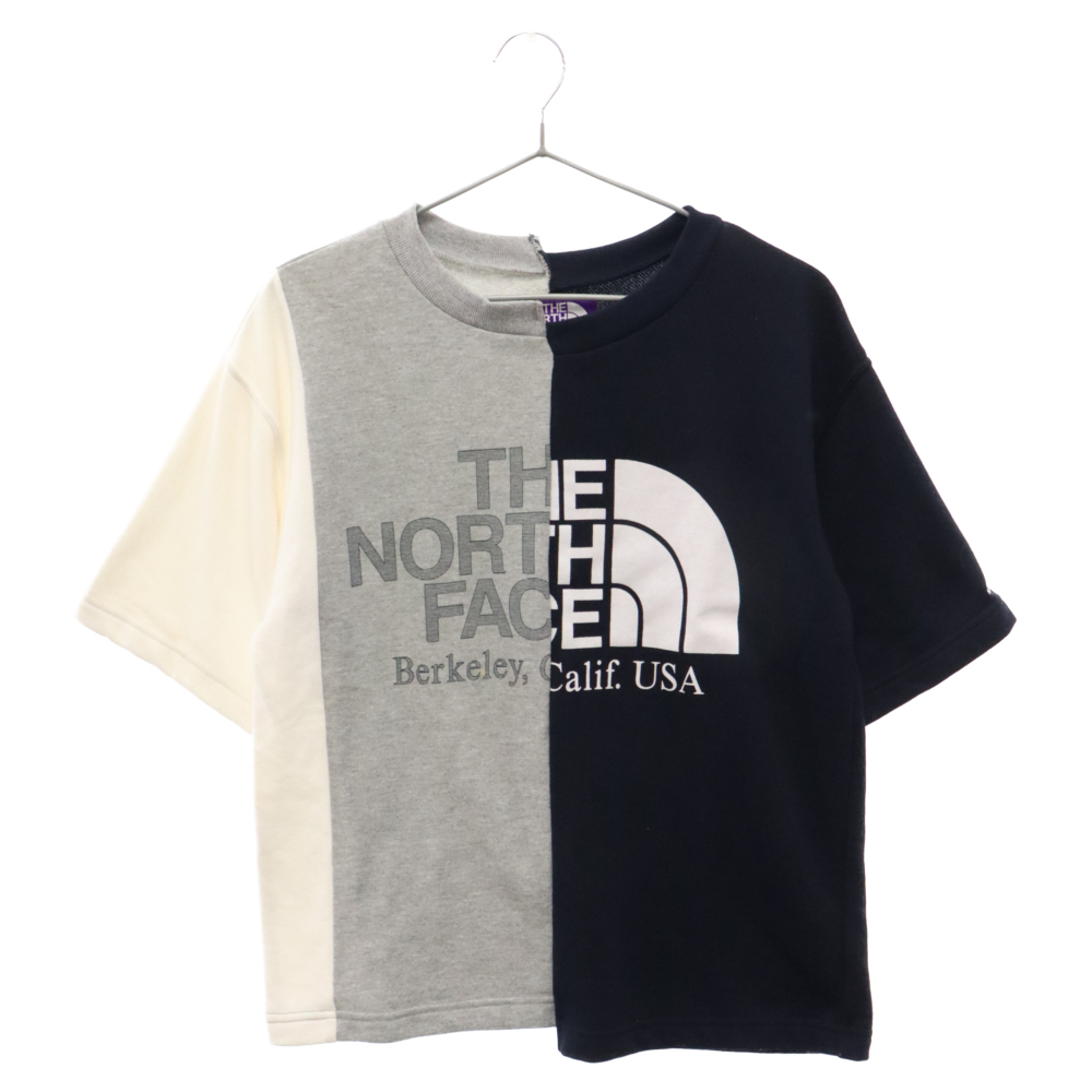 THE NORTH FACE ザノースフェイス 22SS Asymmetry Logo Tee アシンメトリー 半袖Tシャツ NT3221N ホワイト/グレー/ネイビー