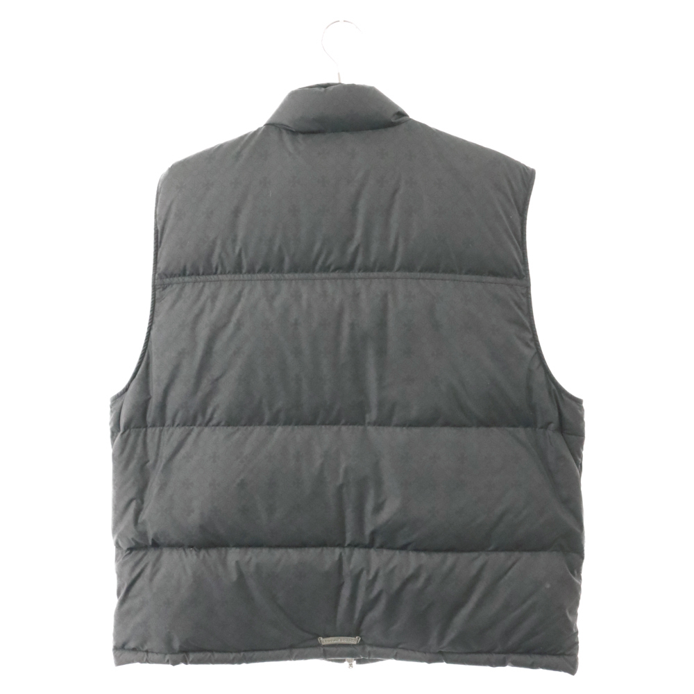 CHROME HEARTS クロムハーツ STIFF VEST スティッフ CHプラス総柄クロスボールボタンナイロンダウンベスト_画像2