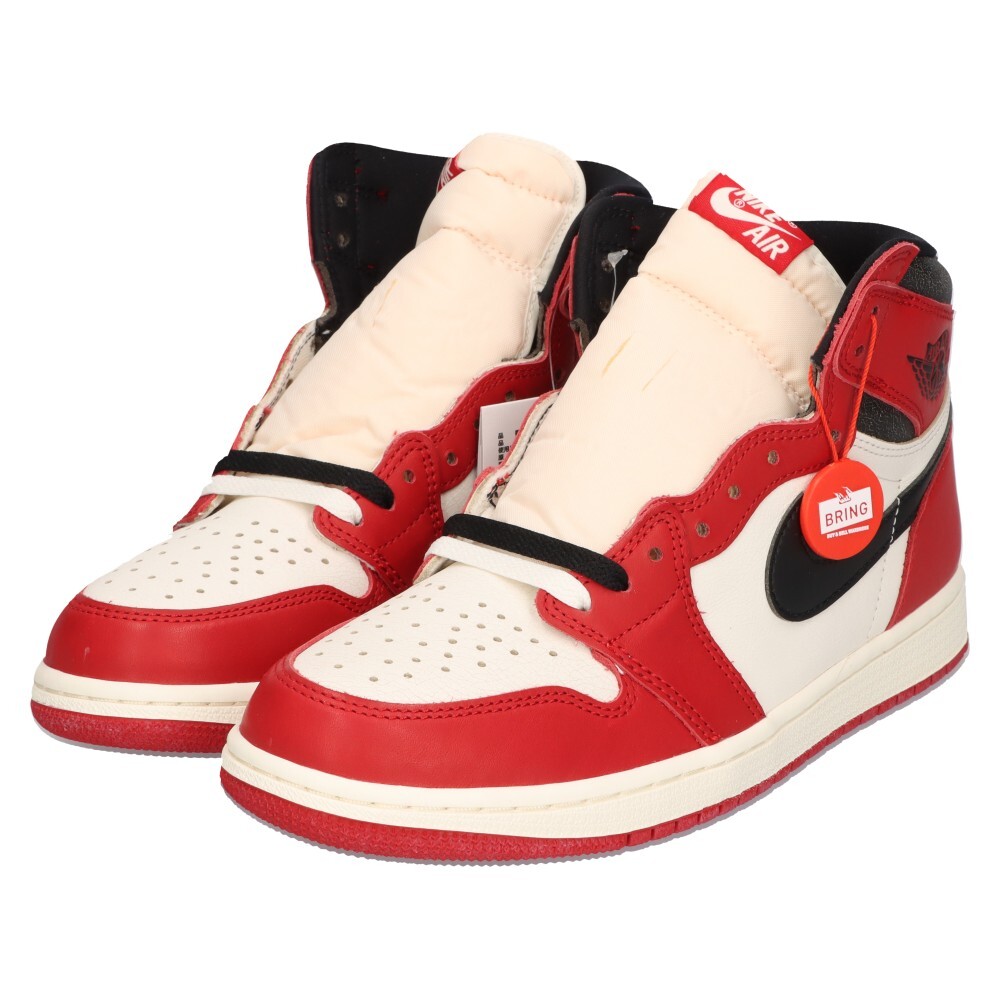 NIKE ナイキ AIR JORDAN 1 LOST&FOUND エアジョーダン1 ロスト&ファウンド ハイカットスニーカー ホワイト/レッド US9/27cm DZ5485-612_画像3