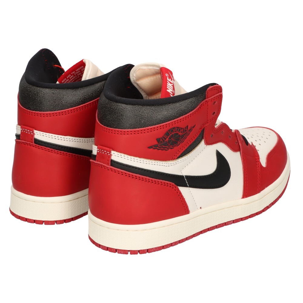 NIKE ナイキ AIR JORDAN 1 LOST&FOUND エアジョーダン1 ロスト&ファウンド ハイカットスニーカー ホワイト/レッド US9/27cm DZ5485-612_画像4