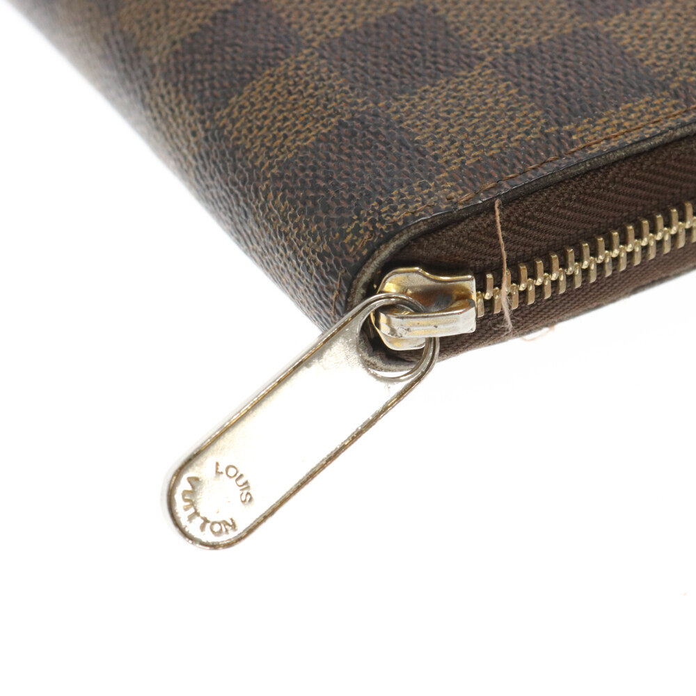 LOUIS VUITTON ルイヴィトン ジッピーウォレット ダミエ ラウンドジップ ロングウォレット 長財布 ブラウン M41661_画像6