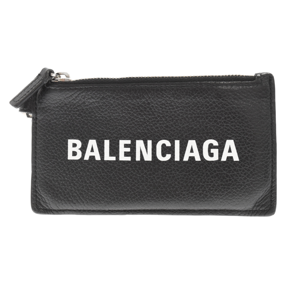 BALENCIAGA バレンシアガ CASH キャッシュ コインカードケース キーリング ストラップ 型押し 594548_画像1