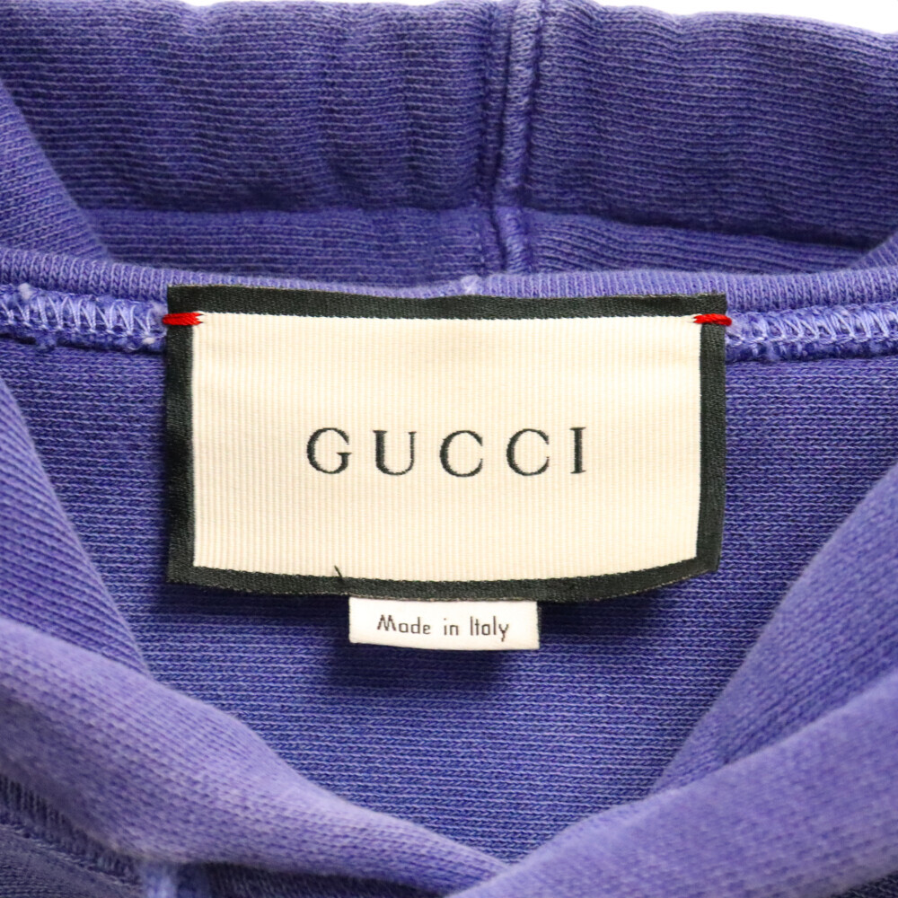 GUCCI グッチ 19SS INTERLOCKING G SWEATSHIRTインターロッキングG コットン パーカー 569828-XJA46 パープルの画像4