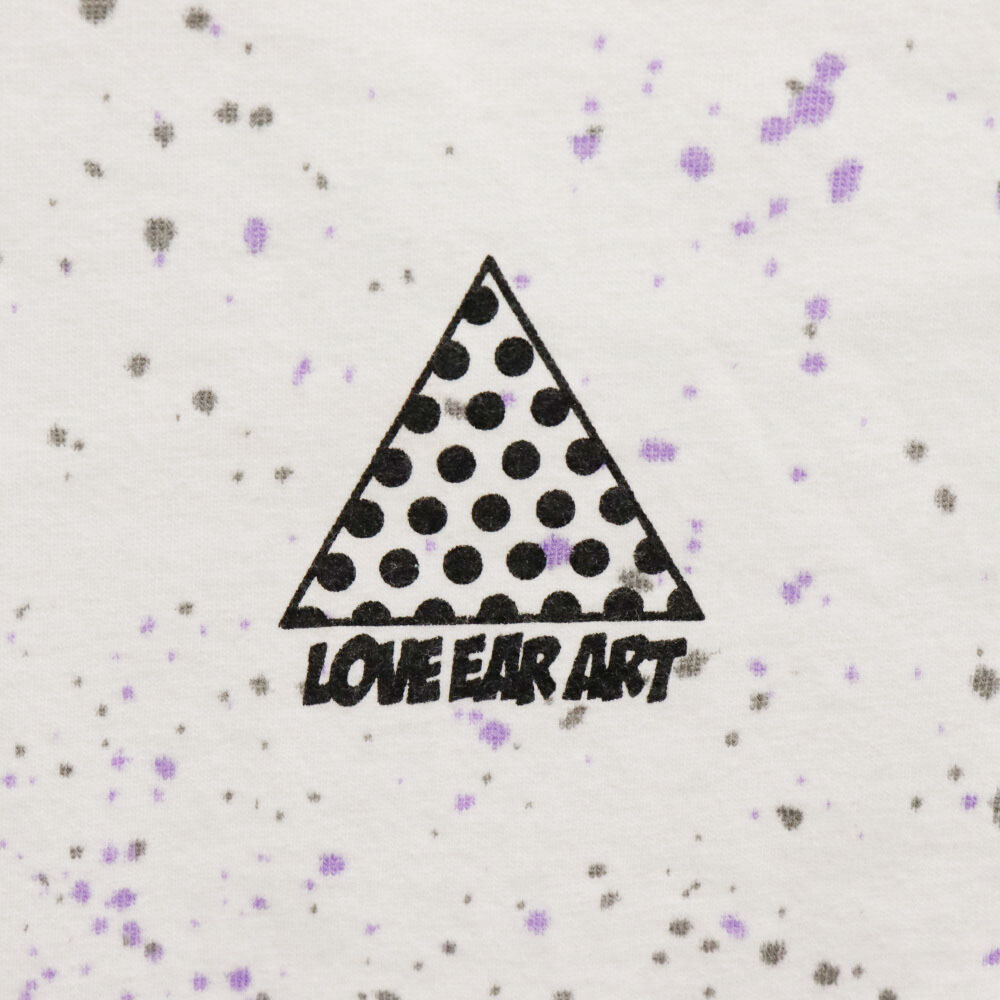 LOVE EAR ART ラブ イヤー アート オンライン限定 ペインティング 半袖Tシャツ ホワイト_画像4