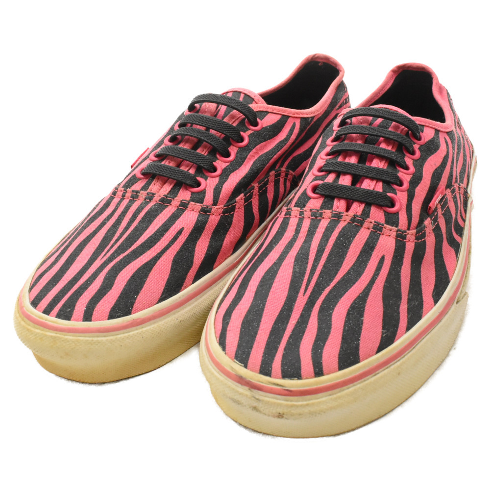 VANS ヴァンズ AUTHENTIC ピンク/ブラック オーセンティック ゼブラ キャンバス レースアップ ローカットスニーカー_画像3