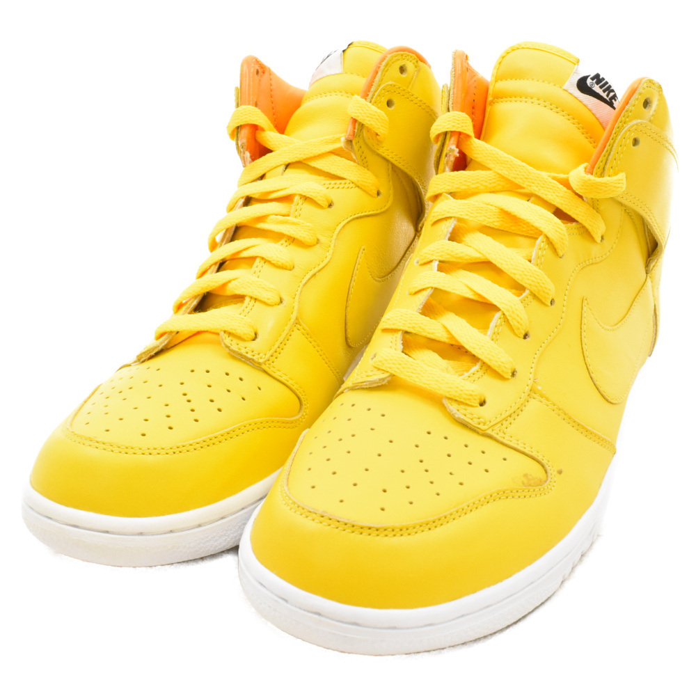 NIKE ナイキ 2010年製 DUNK HIGH QUESTLOVE クエストラブ ダンクハイカットスニーカー イエロー 434245-700 US11/29cmの画像3