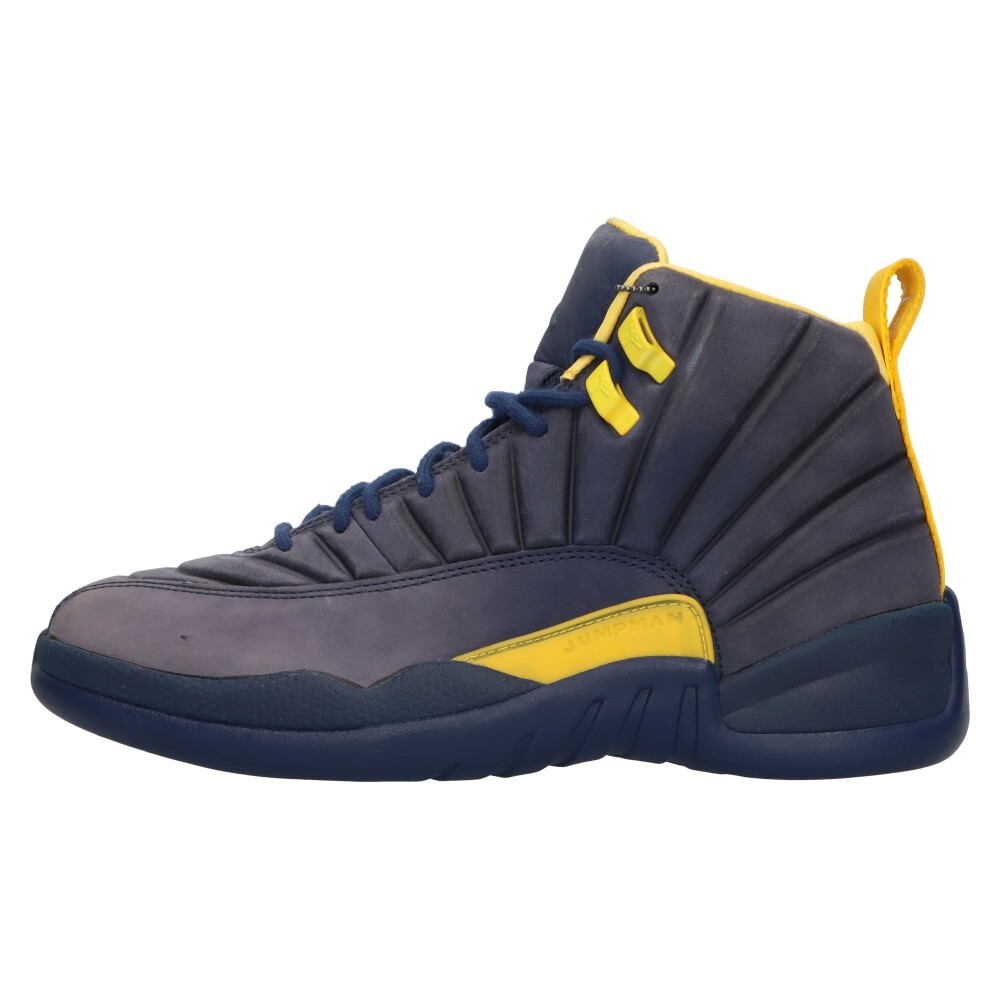 NIKE ナイキ AIR JORDAN12 RETRO MICHIGAN PSNY エアジョーダン12 ミシガン ハイカットスニーカー ネイビー AA1233-808572_画像1