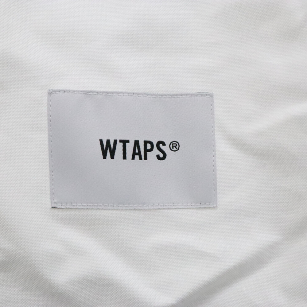 WTAPS ダブルタップス 22AW COTTON OXFORD ロゴ刺繍 コットン オーバー 長袖シャツ 222TQDT-SHM02 ホワイト_画像5