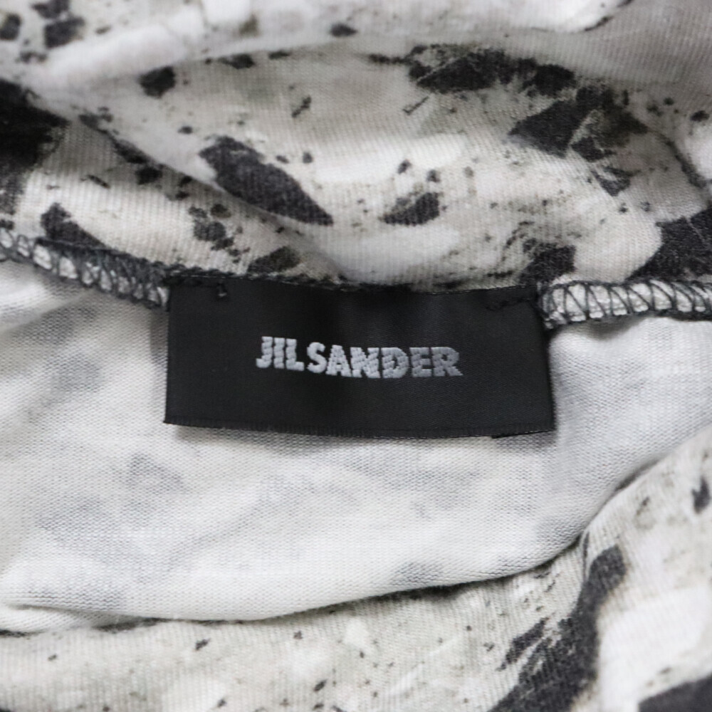 JIL SANDER ジルサンダー 08AW ラフシモンズ期 大理石 タートルネック 長袖カットソー 総柄長袖Tシャツ グレー_画像5