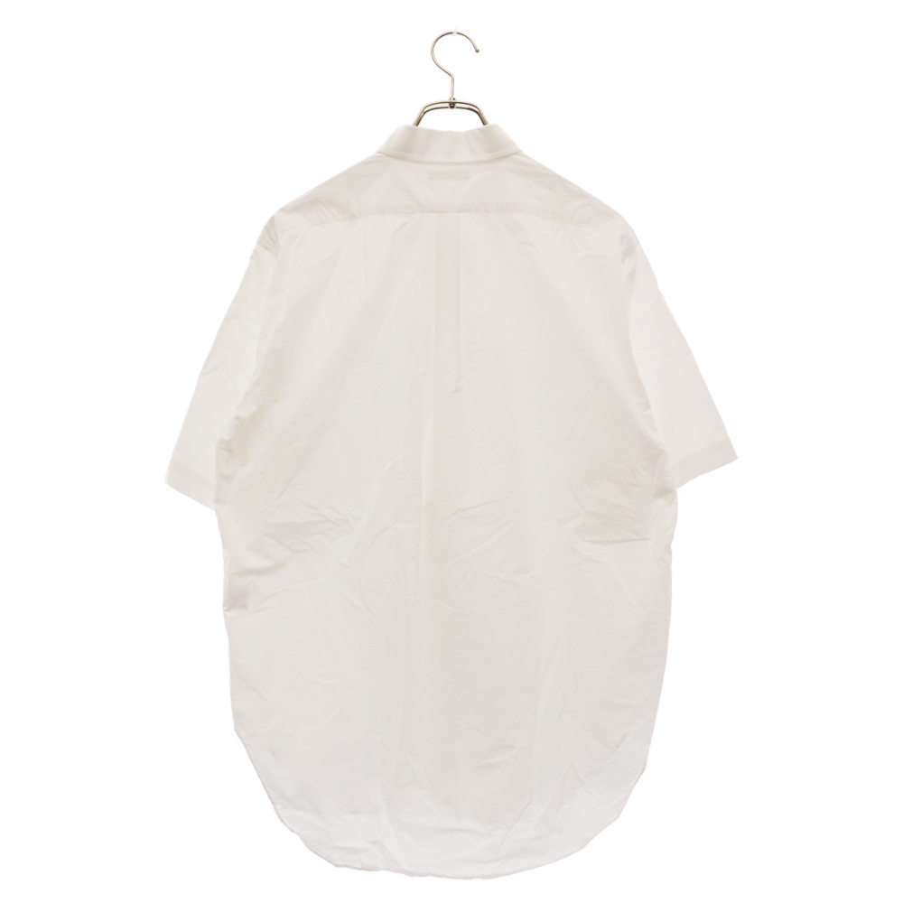 HEUGN ユーゲン james コットンポプリンレギュラーカラーシャツ 半袖シャツ ホワイト shirt 026_画像2
