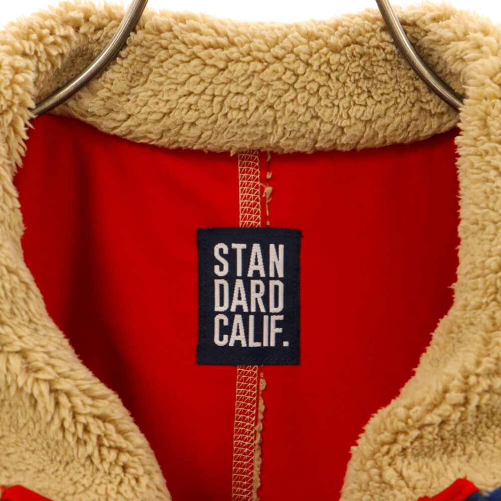 STANDARD CALIFORNIA スタンダード カリフォルニア STEADY ジップアップ フリースジャケット ベージュ_画像3