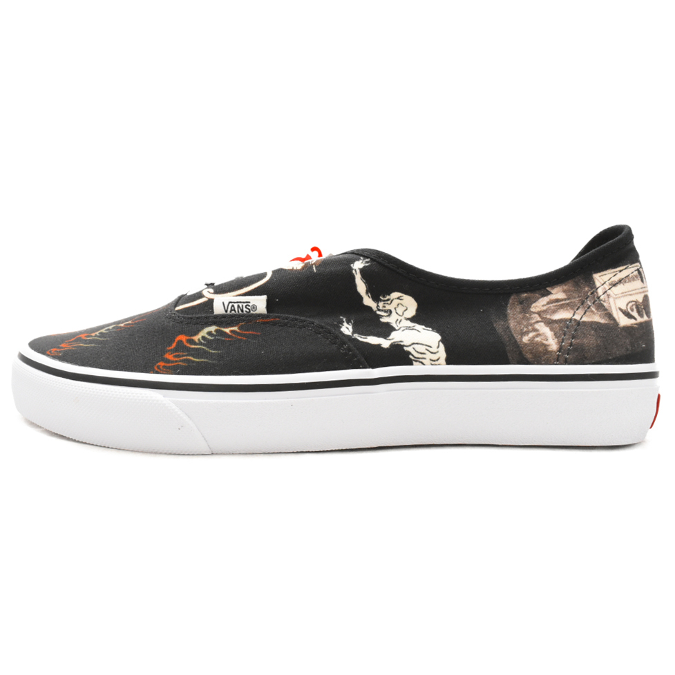 WACKO MARIA ワコマリア×VANS AUTHENTIC V44CF 天国東京お化け図 バンズ オーセンティック ローカットスニーカー ブラック US9/27cm_画像1