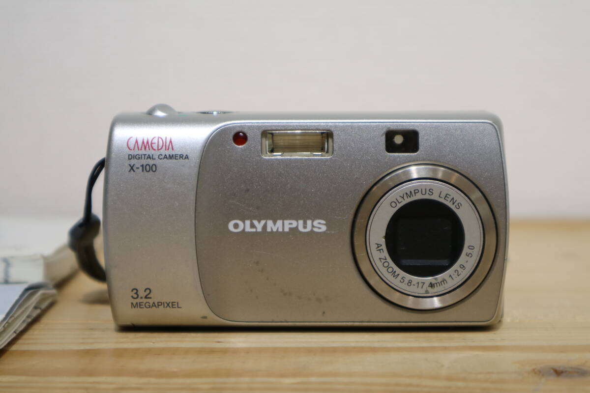 OLYMPUS オリンパス　X-100　DIGITAL　シルバー　動作品　単三電池x2個_画像3